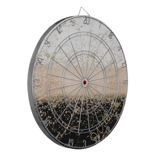 Elegant roos Gold confetti marmer Dartbord (Voorkant Links)