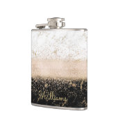 Elegant roos Gold confetti marmer Heupfles (Links)