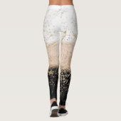 Elegant roos Gold confetti marmer Leggings (Achterkant)