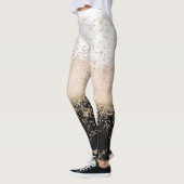 Elegant roos Gold confetti marmer Leggings (Links)