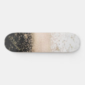 Elegant roos Gold confetti marmer Skateboard (Horizontaal)