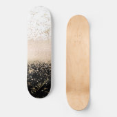 Elegant roos Gold confetti marmer Skateboard (Voorkant)