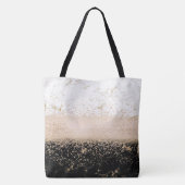 Elegant roos Gold confetti marmer Tote Bag (Achterkant)