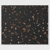 Elegant roos gold confetti polka dot patroon cadeaupapier (Vlak)