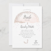 Elegant Roos Gold Confetti Roze Vrijgezellenfeest Kaart (Voorkant)