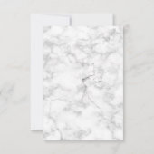 Elegant Roos Gold Copper Marble Palm Tree Weddensc RSVP Kaartje (Achterkant)