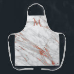 Elegant Roos Gold Copper White marble Monogram Schort<br><div class="desc">Elegant Chic Roos Gold en White Marble Monogram home-decor,  klaar voor personalisatie met uw monogram.</div>