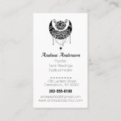 Elegant Roos Gold Crescent Moon Visitekaartje (Achterkant)