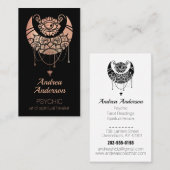 Elegant Roos Gold Crescent Moon Visitekaartje (Voorkant / Achterkant)