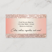 Elegant Roos Gold Cupcake bakkerij Visitekaartje (Achterkant)