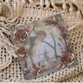 Elegant Roos Gold Custom Foto Luxe bruiloft Kaart