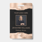 Elegant Roos Gold Custom Medewerker Fotobedrijf Badge (Voorzijde)