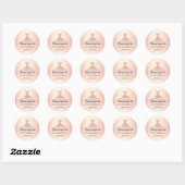 Elegant Roos Gold Custom Quinceanera Ronde Sticker (Vel)