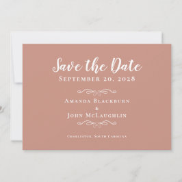 Elegant Roos Gold Delicate Romantische kalligrafie Save The Date