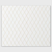Elegant Roos Gold Diamond Pattern Gift Wrap Paper Cadeaupapier (Vlak)