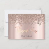 Elegant Roos Gold Diamonds Hartelijk dank Bedankkaart (Voorkant)