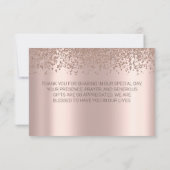 Elegant Roos Gold Diamonds Hartelijk dank Bedankkaart (Achterkant)