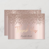 Elegant Roos Gold Diamonds Hartelijk dank Bedankkaart (Voorkant / Achterkant)