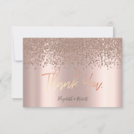Elegant Roos Gold Diamonds Hartelijk dank Bedankkaart