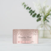 Elegant Roos Gold Diamonds Kaart Klantenkaartje (Staand voorkant)