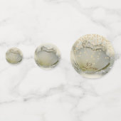 Elegant Roos, Gold Diamonds, liefdesnaam Confetti (Achterkanten)