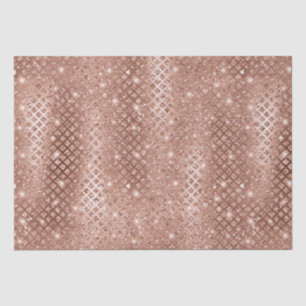 Elegant Roos Gold Diamonds Metallic Glitter Tissuepapier