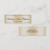 Elegant Roos Gold Diploma Contactkaartje (Voorkant / Achterkant)