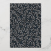 Elegant Roos Gold & Donkerblauw 'We Do' Bruiloft Folie Uitnodiging (Achterkant)