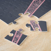 Elegant Roos Gold Doodles Sun Moon Mandala Design Legpuzzel (Zijkant)