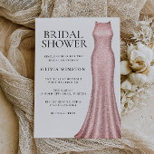 Elegant Roos Gold Dress Vrijgezellenfeest Kaart