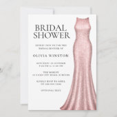 Elegant Roos Gold Dress Vrijgezellenfeest Kaart (Voorkant)