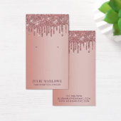 Elegant Roos Gold Dripping Glitter Oorbel Display Visitekaartje (Bureau)