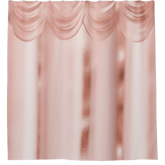 Elegant Roos Gold Drop-grens Douchegordijn (Voorkant)