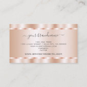 Elegant Roos Gold Effect Glamor Professional Visitekaartje (Achterkant)