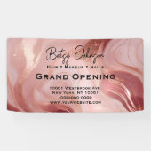 Elegant Roos Gold en Glitter Business Sign Spandoek (Horizontaal)