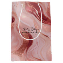 Elegant Roos Gold en Glitter gemarmerd