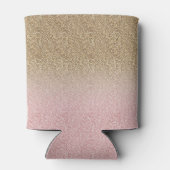 Elegant Roos Gold en Gold Glitter Sparkles foto Blikjeskoeler (Achterkant)