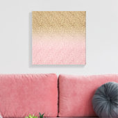 Elegant Roos Gold en Gold Glitter Sparkles foto Canvas Afdruk (Insitu (Woonkamer))