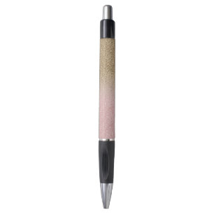 Elegant Roos Gold en Gold Glitter Sparkles Pen
