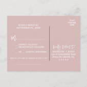 Elegant Roos Gold en Gray Song Request RSVP Uitnodiging Briefkaart (Achterkant)