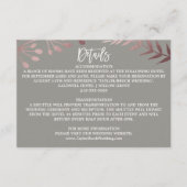 Elegant Roos Gold en Grijze bruiloft Kaart (Voorkant)