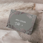 Elegant Roos Gold en Grijze bruiloft Kaart