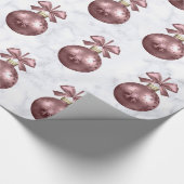 Elegant Roos Gold- en kerstsieraden Cadeaupapier (Hoek)