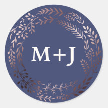 Elegant Roos Gold- en marinesamenzegels