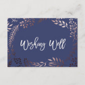 Elegant Roos Gold- en marineverbinding Informatiekaartje (Achterkant)