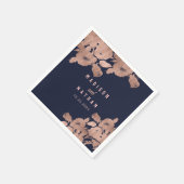 Elegant Roos Gold en marinevloeistof Servet (Hoek)