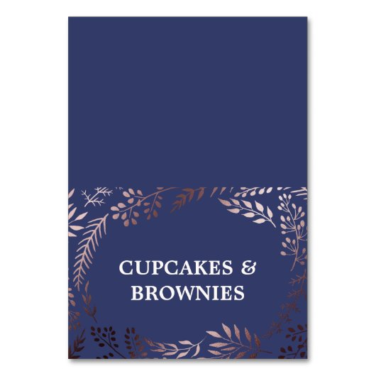 Elegant Roos Gold en marinevoedsel Kaarten (Voorkant)