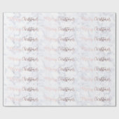 Elegant Roos Gold- en marmer-kerstpatroon Cadeaupapier (Vlak)