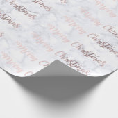 Elegant Roos Gold- en marmer-kerstpatroon Cadeaupapier (Hoek)