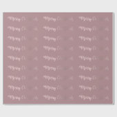 Elegant Roos Gold en Paars kerstpatroon Cadeaupapier (Vlak)